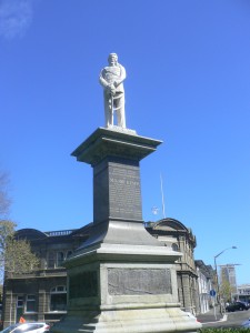 Statue of Te Keepa Te Rangihiwinui, paramount rangatira of Whanganui Māori during the troubled 19th Century. Statue stands in Moutoa Gardens, Whanganui.
