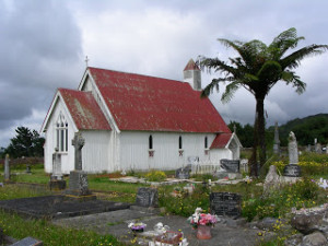 Ohaeawai today, with Church and cemetery located just outside original fortification walls 