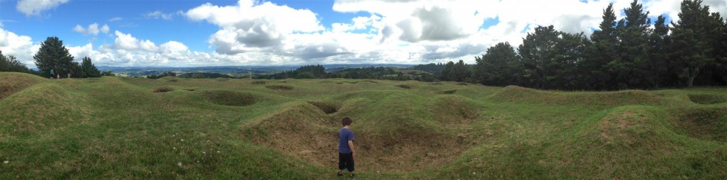 Young Jadyn exploring the Ruapekapeka Battlesite, Northland. Photo by Bryn Thomas.