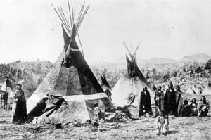 A Shoshone village, USA