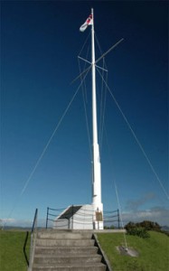 The flagpole on Maiki Hill, Russell, formerly Kororareka.
