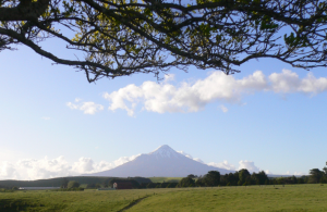 Mt Taranaki, as viewed from Eltham, central Taranaki.