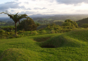 High up on Ruapekapeka Pā, looking south east.