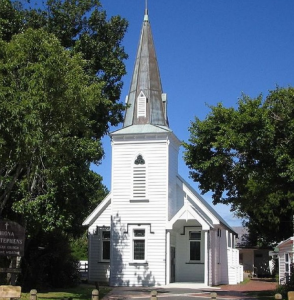 St Stephen's Church, Opotiki, where Rev Carl Volkner was hanged by Hauhau Māori in 1865 His remains are buried around the back of the church.