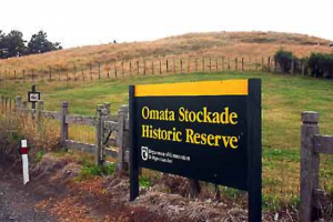 Remains of the Omata Stockade, just south of New Plymouth.