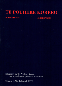 Inaugural Te Pouhere Korero Journal - article by Danny, 'Predicting the Past: Some Directions in Recent Māori Historiography', Vol I : No 1, March 1999, pp. 24-35.