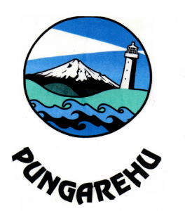 The logo used during the Pungarehu Primary School centenary, 2012.